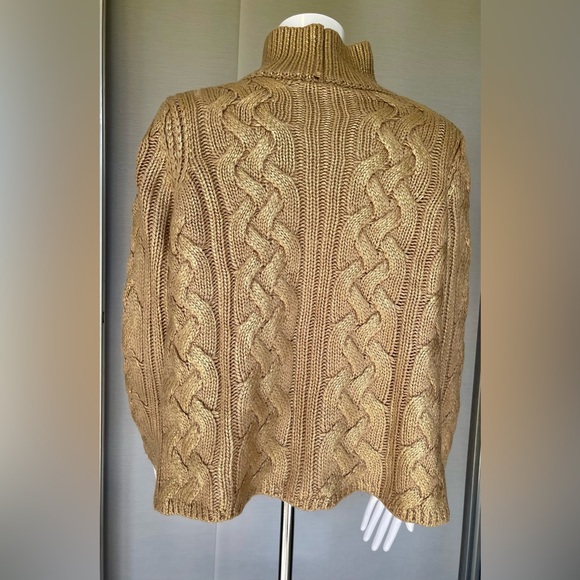 ZARA METALLIC GOLDEN SWEATER - Picture 6 of 7